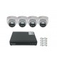 Готовый комплект IP видеонаблюдения U-VID на 4 купольные камеры XK-A-5 видеорегистратор NVR 5004A-POE 4CH